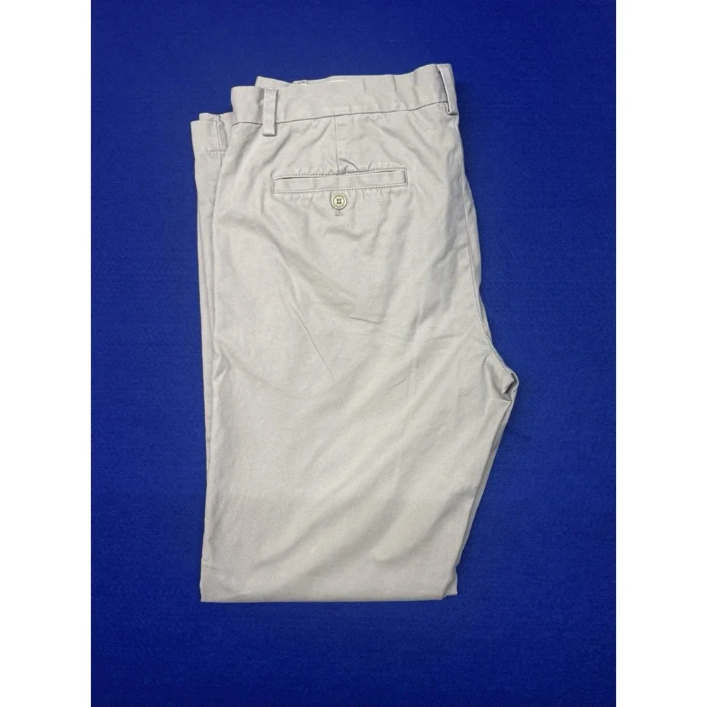 Banana Republic Men's Beige Aiden Chino Pants Size 34x34, Preppy, Slim fit
